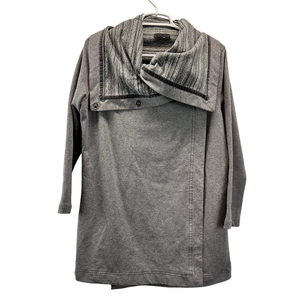 lululemon athletica Gray Sweatshirt with Striped Collar